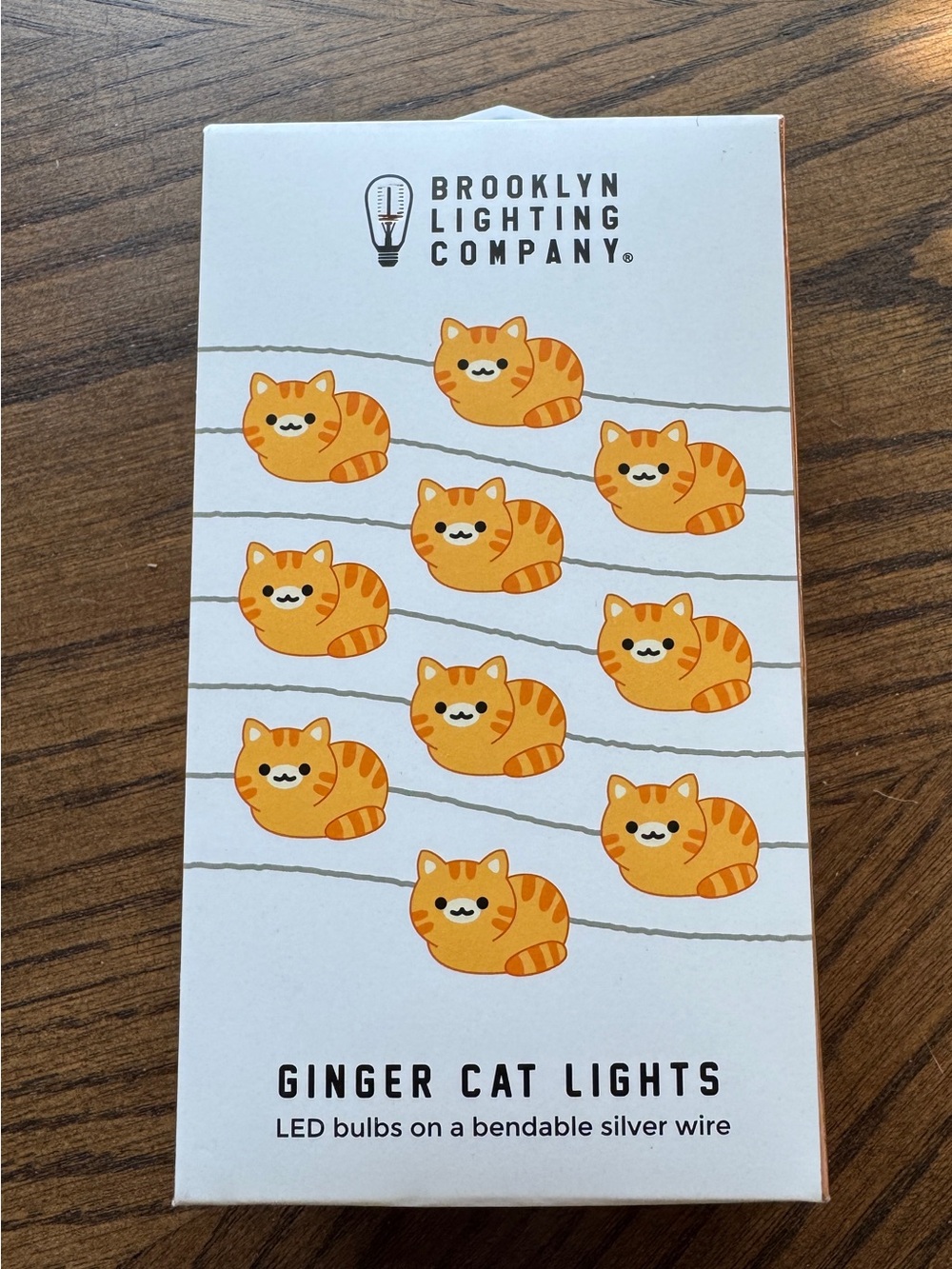Ginger Cat Lights - Orange LED Cat String Lights
